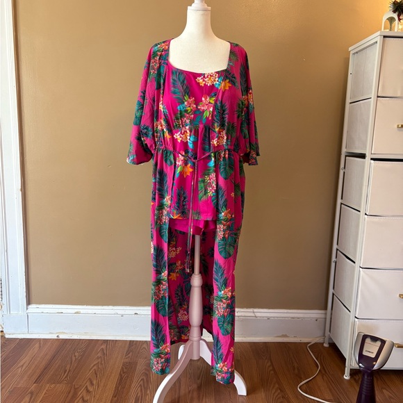 Swimsuit 2 pc, size 22W by Kim Gravel swimsuits. NWT pink floral - Picture 3 of 14